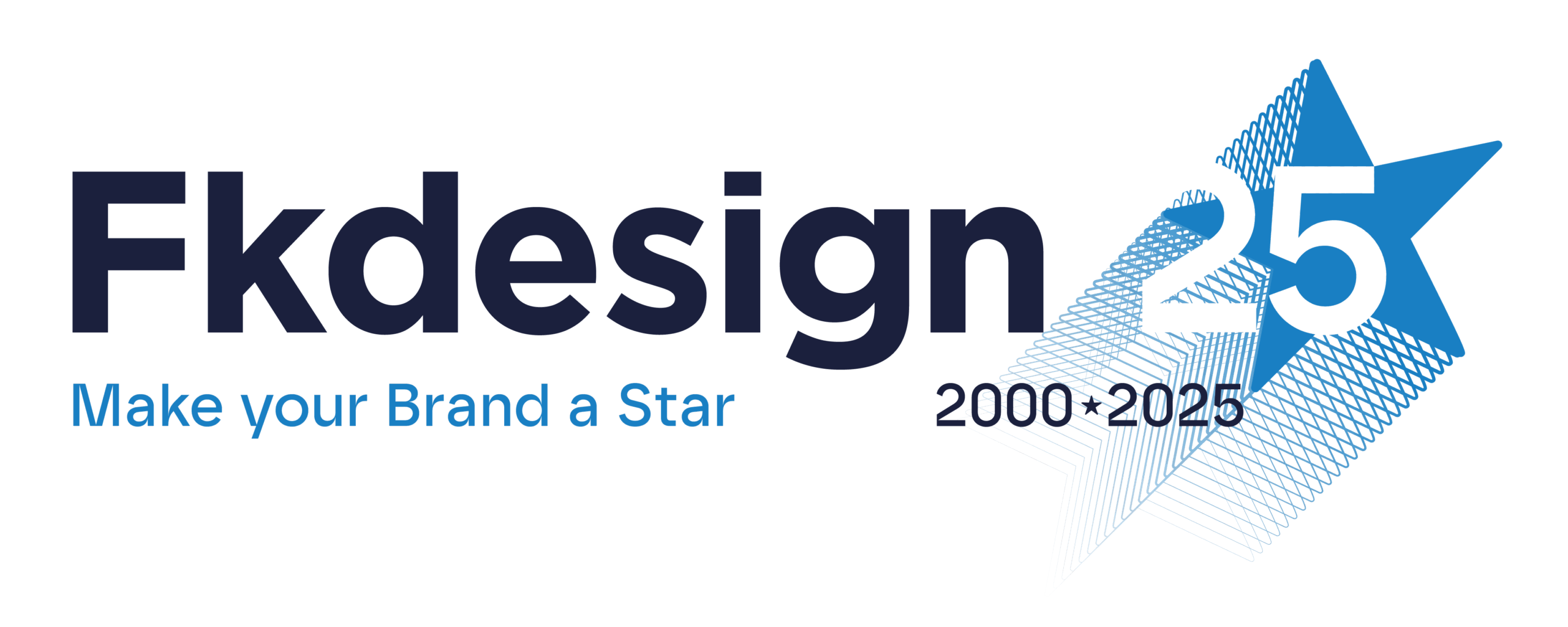 Logo di Fkdesign per il 25° anniversario.